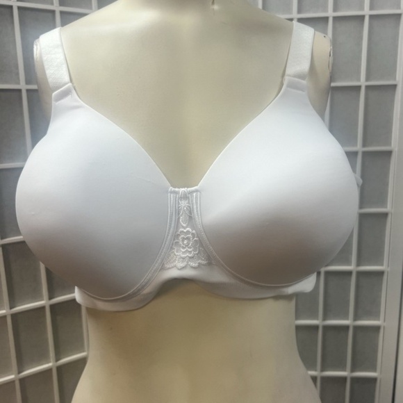 Vanity Fair, Woman Bra, White, Size 44C, Clasp Closure, Adjustable Straps.! - Picture 3 of 9